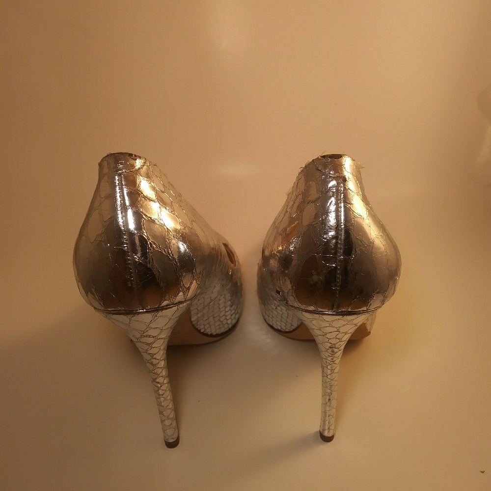 Giuseppe Snakeskin-embossed Metallic  Point-toe - Picture 3 of 6